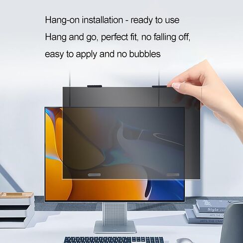 Computer Privacy Screen Filter Panel for Diagonal 23.8 24 27 inch HDTVs Computer Monitor Hanging Type Computer Privacy Screen Filter Panel Anti Glare,27in 16:9 in Saudi Arabia