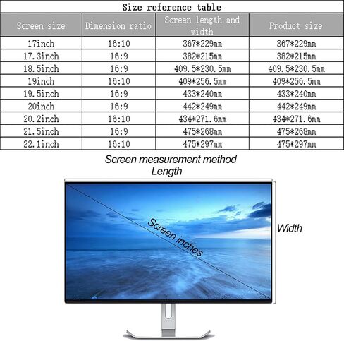 Computer Privacy Screen Filter Panel 17-22.1 inch Laptop Screen Privacy Shield Filter for 16:10 16:9 Aspect Computer Monitor Desktop PC LED Monitor,21.5in 16:9 in Saudi Arabia