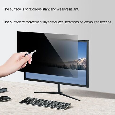 شاشة الخصوصية لمكافحة مختلس النظر لفيلم قطري 23-27.5 بوصة HDTVS سطح المكتب الكمبيوتر الشخصي LED مرشح شاشة خصوصية الكمبيوتر المضاد للوقاية من الخدش ، 24in 16:10 in Saudi Arabia