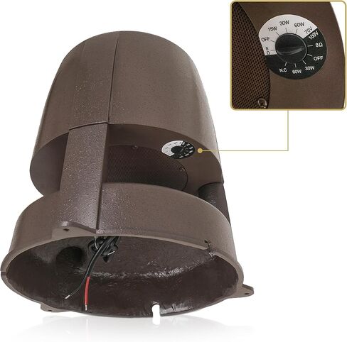 Sound Town Commercial Residential Omni Outdoor Speaker+Amplifier Set, One 6-Zone 70V/100V Amplifier with Bluetooth, 4 x 6.5 High-Fidelity Outdoor 360° Dispersion Speakers, Brown (STCA360X4OMNI62BR) in Saudi Arabia