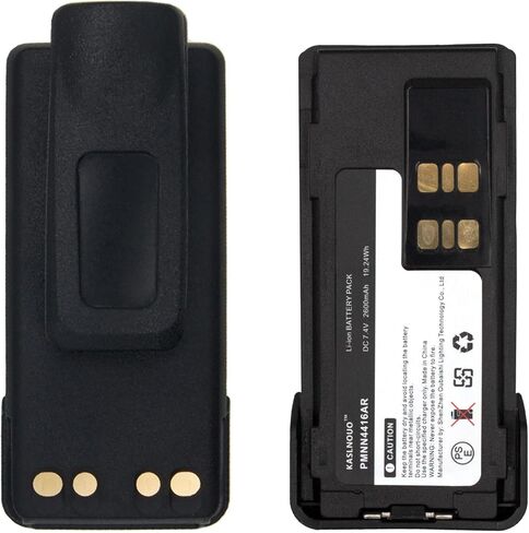 2-pack PMNN4409 استبدال البطارية لـ Motorola XPR7550 XPR7350 XPR3550 XPR3300E PMNN4491A PMNN4493A PMNN4416AR 7.4V 2600MAH مع حزام مقطع in Saudi Arabia