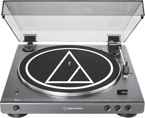 Audio-Technica at-LPGO-BT (AT-LP60XBT) Fully Automatic Belt-Drive Stereo Turntable, Gun-Metal/Black, Bluetooth, Hi-Fi, 2 Speed in Saudi Arabia