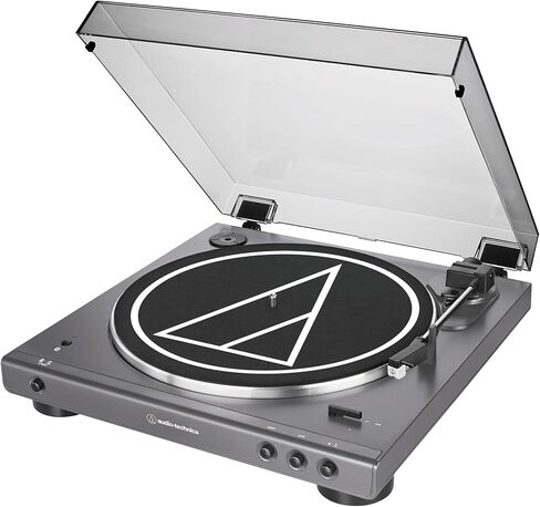 Audio-Technica at-LPGO-BT (AT-LP60XBT) Fully Automatic Belt-Drive Stereo Turntable, Gun-Metal/Black, Bluetooth, Hi-Fi, 2 Speed in Saudi Arabia