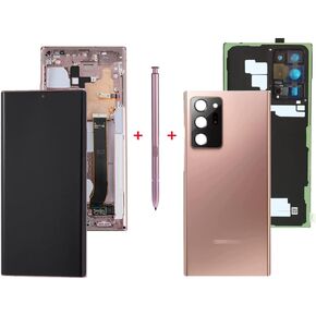 Original Super Amoled Note 20 Ultra LCD for Samsung Galaxy Note20 Ultra 5G SM-N985 N985F/DS N986B G986U Display Touch Screen Digitizer Assembly Replacement (Bronze Frame + Back Cove + s-Pen) in Saudi Arabia