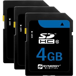 Synergy Digital 4GB Secure Digital SDHC بطاقات الذاكرة ، متوافقة مع كاميرا Kodak DX7630 الرقمية - الفئة 10 ، 20 ميجابايت/ثانية ، 300 سلسلة - حزمة 3 in Saudi Arabia