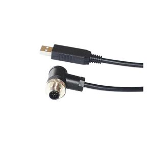 f & t> d*i ft232rl chip USB إلى M12 8pin RS232 كابل الاتصال التسلسلي لـ Mettler ICS Series لمضيف الكمبيوتر (1.8 م ، M12 Bendy Head) in Kuwait