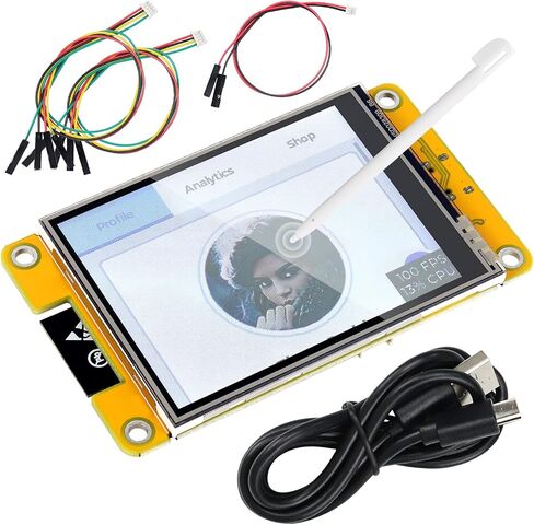FreeNove ESP32 عرض Cyd ، شاشة لمس 4.0 بوصة لمس ، 320 × 480 بكسل TN TFT شاشة ST77796 DRIVER ، ثنائي النواة 32 بت 240 MHz متحكم microcontroller WIFI+BT ، C Code LVGL مثال المشاريع مشاريع المشاريع in Saudi Arabia