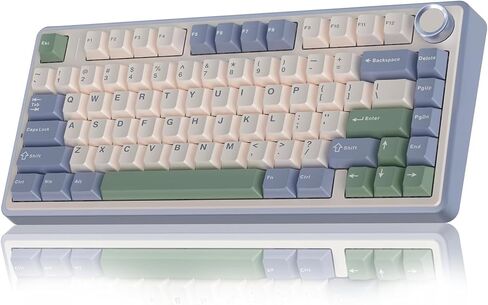 Aula Wireless Keyboard and Mouse Combo ، F75 75 ٪ Mechanical Boards ، Gasket Hot Swappable Custom Board+SC580 Wireless Gaming Mouse Black in Saudi Arabia