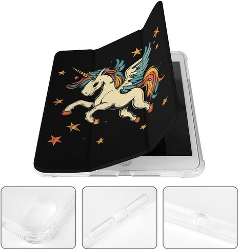 علبة Unicorm القديمة مع حامل القلم رفيع الخفيفة الوزن trifold موقف متوافق مع iPad mini 4/5/6 mini6 （8.3in） in Kuwait