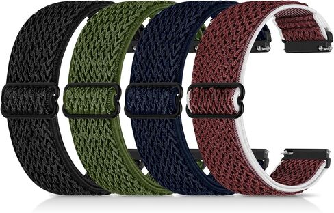 4 حزمة 20 مم نايلون نايلون متوفرة مع Garmin Vivoactive 6/5/3 ، Garmin Venu/Venu 2 Plus/Vivomove 3 ، Amazfit Bip 3/Bip 3 Pro ، Quick Release Smart Watch Band for AmazFit 2 Active 2 in Kuwait