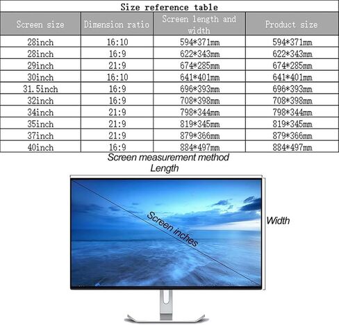 Privacy Screen Anti Peeping Film 28-40 inch Computer Screen Anti Glare Protector Film for HDTVs Computer Monitor Desktop PC LED Monitor LED Screen,31.5in 16:9 in Saudi Arabia