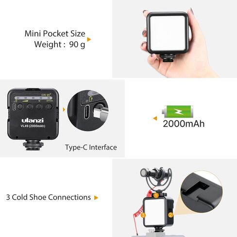 Ulanzi VL49 Videl Light مع MA51 Metal Phone Tripod in Saudi Arabia