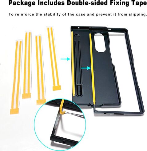 for Samsung Galaxy Z Fold 5 Case with S Pen and Screen Protector, Skin Friendly Phone Case with S Pen Holder Wireless Charging Full Protective PC Case for Galaxy Z Fold 5 - White in Saudi Arabia