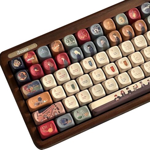 Letter from an Owl Themed Keycaps Dye Sublimation PBT, MOA Profile, 140 Keys Custom Keycaps for ANSI Layout, MX Switch Mechanical Gaming Keyboard in Saudi Arabia