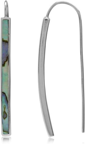 أقراط سيلفر شيك صغيرة بيضاوية الشكل أصلية أو مكونة من أحجار كريمة من الفضة الإسترليني عيار 925 أقراط متدلية من الفضة الإسترليني in Kuwait