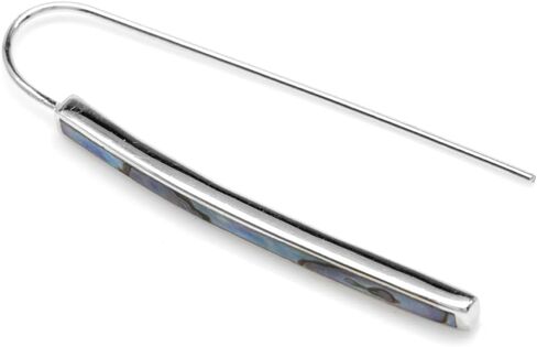 أقراط سيلفر شيك صغيرة بيضاوية الشكل أصلية أو مكونة من أحجار كريمة من الفضة الإسترليني عيار 925 أقراط متدلية من الفضة الإسترليني in Kuwait