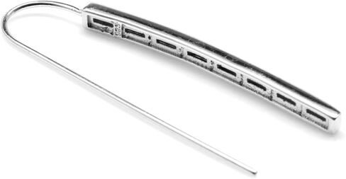 أقراط سيلفر شيك صغيرة بيضاوية الشكل أصلية أو مكونة من أحجار كريمة من الفضة الإسترليني عيار 925 أقراط متدلية من الفضة الإسترليني in Kuwait