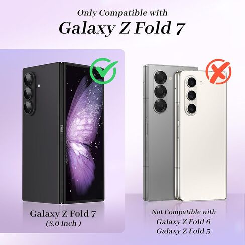 GVIEWIN for Samsung Galaxy Z Fold 7 Case with Privacy Screen Protector [Compatible with Magsafe][Built-in Kickstand] Magnetic Full-Body Hinge Protection Slim Phone Case for Z Fold 7, Quicksand/Purple in Saudi Arabia