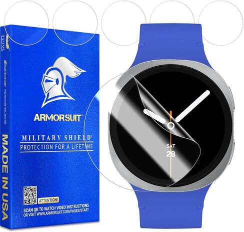 ArmorSuit 6 Pack for Samsung Galaxy Watch 8 (44mm) Screen Protector MilitaryShield HD Clear Film - Made in USA in Saudi Arabia
