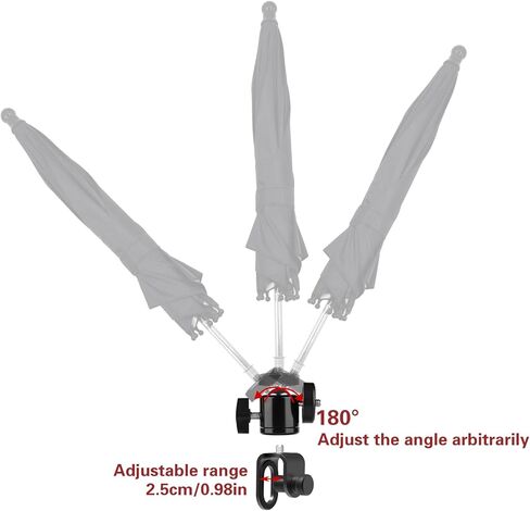 ظل أشعة الشمس المحمولة ، 360 درجة دوران 19 '' قطرها شمس محمول كبيرة للعمل في الخارج ، غلاف الظل الشاشة القابل للطي ، الأسود in Kuwait