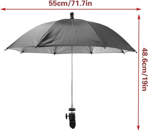 ظل أشعة الشمس المحمولة ، 360 درجة دوران 19 '' قطرها شمس محمول كبيرة للعمل في الخارج ، غلاف الظل الشاشة القابل للطي ، الأسود in Kuwait