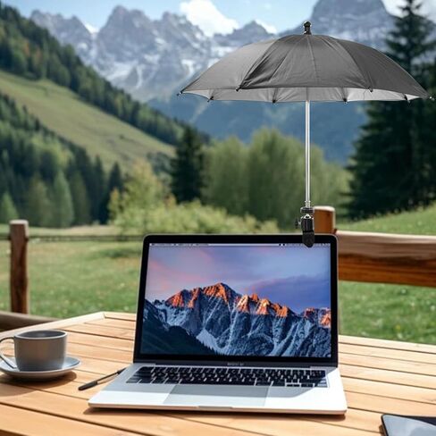 ظل أشعة الشمس المحمولة ، 360 درجة دوران 19 '' قطرها شمس محمول كبيرة للعمل في الخارج ، غلاف الظل الشاشة القابل للطي ، الأسود in Kuwait