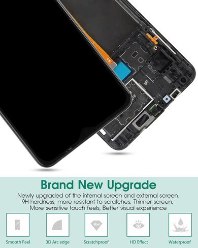 for Samsung Galaxy A12 Screen Replacement for Samsung A12 LCD Screen Replacement A125 LCD Display A125F Touch Digitizer with SM-A125F/DS,SM-A125M,SM-A125U Assembly Repair Parts Kits(Black with Frame) in Saudi Arabia