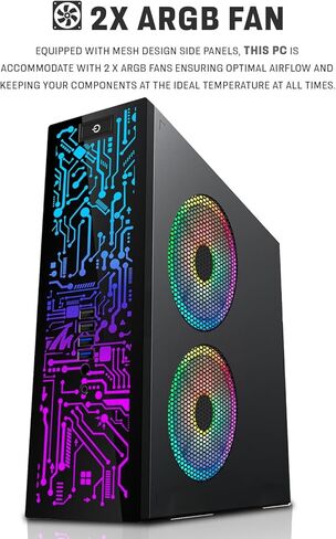 HP G2 Desktop Computer PC, Intel Core i3, 8GB RAM, 256GB SSD, RGB Speaker, RGB Keyboard with AI-Enabled Copilot Key Mouse, 2X ARGB Fan, WiFi, Windows 11 (Renewed) in Saudi Arabia
