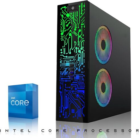 HP G2 Desktop Computer PC, Intel Core i3, 8GB RAM, 256GB SSD, RGB Speaker, RGB Keyboard with AI-Enabled Copilot Key Mouse, 2X ARGB Fan, WiFi, Windows 11 (Renewed) in Saudi Arabia