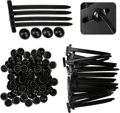 50PCS Nylon Universal Cable Tie Buckle – Heavy Duty Self-Locking Zip Ties with Pin & Button, UV Resistant Nylon Clips Replace Screws for Car Body, Bumper, Engine Guard & Multipurpose Cable Management in Saudi Arabia