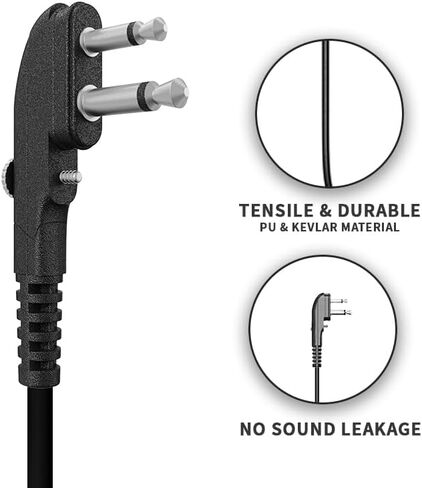 سماعة الأذن لـ Hytera PD500 Walkie Talkie ， متوافقة مع Hytera PD560 TD510 TD520 TC620-Acoustic Tube in Saudi Arabia