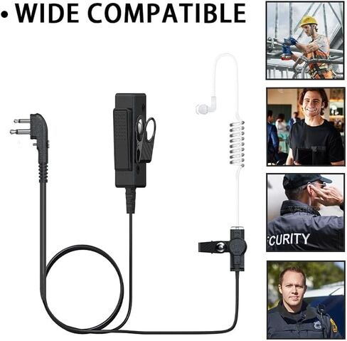 سماعة الأذن لـ Hytera PD500 Walkie Talkie ， متوافقة مع Hytera PD560 TD510 TD520 TC620-Acoustic Tube in Saudi Arabia