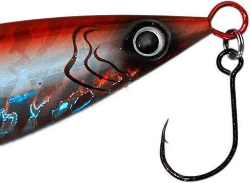 Inline Single Hook for Fishing Lure: 50pcs/Box Large Eye Fishing Hooks for Fishing Spoon Topwater Popper Treble Hook Replacement Size 3/0 2/0 1/0 1# 2# 4# 6# 8# in Saudi Arabia