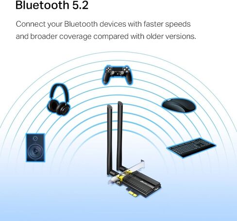 TP-Link Archer TX50E AX3000 Dual Band WiFi 6 Bluetooth 5 PCIe Adapter TPLink in Saudi Arabia