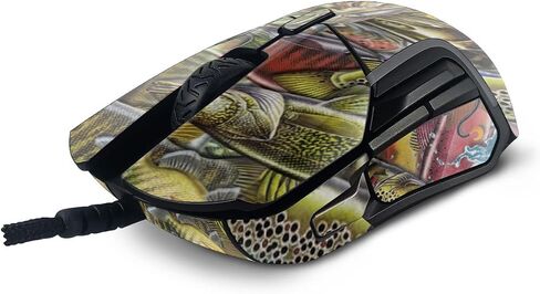 MightySkins Skin Compatible with SteelSeries Rival 5 Gaming Mouse - Fish Puzzle | Protective, Durable, and Unique Vinyl Decal wrap Cover | Easy to Apply, Remove, and Change Styles | Made in The USA in Saudi Arabia