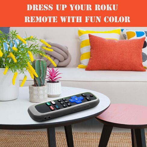 5Pack علبة لـ Roku Remote ، تغطية لـ Hisense/Tcl Roku TV Stick/Express Universal Presection Controller Silicone Skin Glow في The Green Green Purple Red in Kuwait