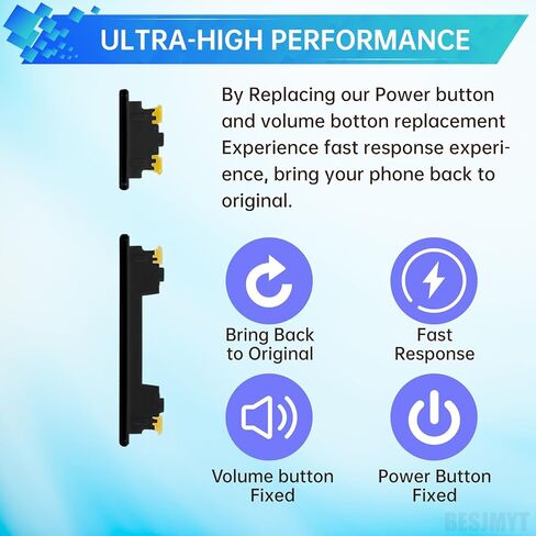 Side Power Volume Button Replacement for Samsung Galaxy A53 5G Power On Off Switch Volume Button Replacement Side Key Button Repair SM-A536U SM-A536U1 Black in Saudi Arabia