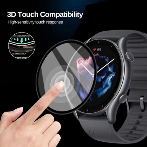3 قطع 3D منحنية حافة الشاشة واقي متوافق مع Google Pixel Watch Smart Watch Soft HD Film TPU Protection Film [Cover Cover] [Touch Sensitive] [anti-scratch] in Saudi Arabia