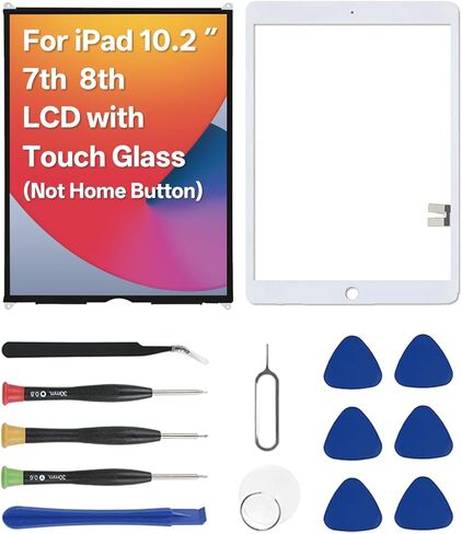 لاستبدال شاشة IPAD 7th/8 Gen 10.2 "مع مُخّط أرقام شاشة تعمل باللمس لـ A2197 ، A2198 ، A2200 ، A2270 ، A2428 ، A2429 ، A2430+أدوات إصلاح (شاشة سوداء+شاشة LCD) in Kuwait