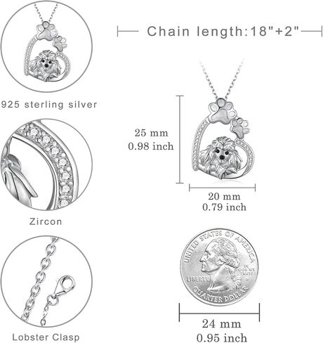 Feijiesi Pug Gifts 925 Sterling Silver Cute Pug Necklace Dog Jewelry Gifts for Women Girls Pug Lovers in Kuwait