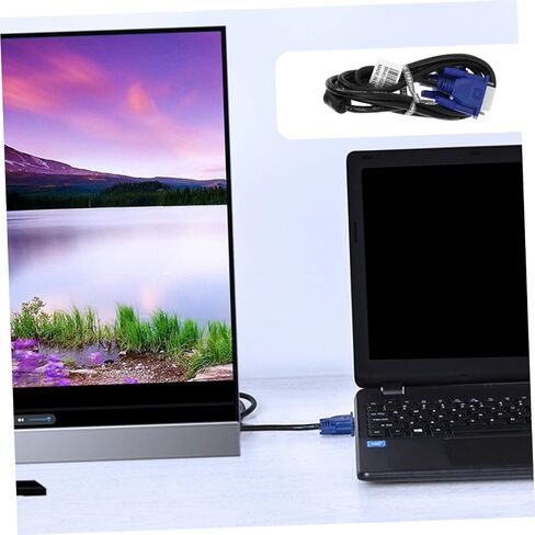 2pcs Multifunctional Vga Data Cable Wire Durable Heat Resistant for Computer Monitor Projector Notebook Compatible RGB Connector in Saudi Arabia