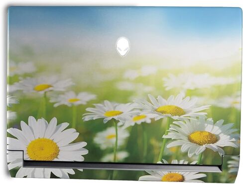 MightySkins Skin Compatible with Alienware M15 R7 (2022) Full Wrap Kit - Field of Daisies | Protective, Durable, and Unique Vinyl Decal wrap Cover | Easy to Apply & Change Styles | Made in The USA in Saudi Arabia