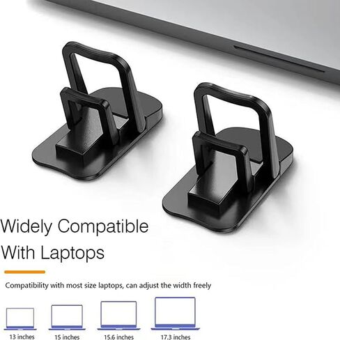 2pcs جهاز كمبيوتر محمول حامل صغير محمول قابلة للطي قوس محمول محمول قابلة لصالح Macbook حامل دفتر المركز الدفتري in Saudi Arabia