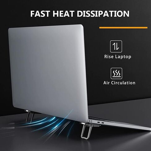 2pcs جهاز كمبيوتر محمول حامل صغير محمول قابلة للطي قوس محمول محمول قابلة لصالح Macbook حامل دفتر المركز الدفتري in Saudi Arabia