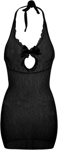Lunedear Pink Fishnet Dress Women Sexy Mesh Holiday Festival Party Lingerie Shirts Bow Going out Dress Patterned Tights Beach Sundress Swimsuits Cover Up in Saudi Arabia