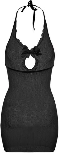 Lunedear Pink Fishnet Dress Women Sexy Mesh Holiday Festival Party Lingerie Shirts Bow Going out Dress Patterned Tights Beach Sundress Swimsuits Cover Up in Saudi Arabia