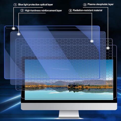 Anti Scratch Blue Light Blocking Screen Protector 12.5-20 inch Computer Screen Protector Film with High Clarity for LED Screen Desktop PC Monitor,12.5in 16:9 in Saudi Arabia