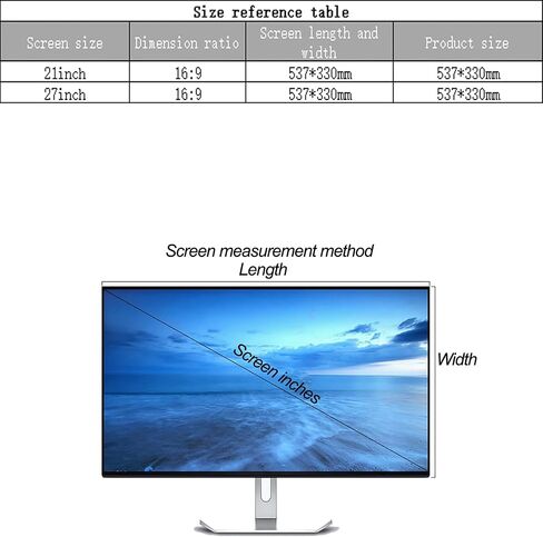 حامي مراقبة الكمبيوتر 21 27 بوصة شاشة الكمبيوتر الشاشة الأزرق مانع الضوء على تعب العين لـ HDTVS LED Screen Screen Screen PC LED Monitor ، 21in 16: 9 in Saudi Arabia