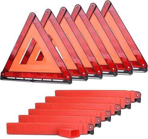 aikko Safety Triangle Kit Road Emergency Warning Reflector Roadside Reflective Early Warning Sign, Foldable 3 Pack of Emergency Car Kit in Saudi Arabia