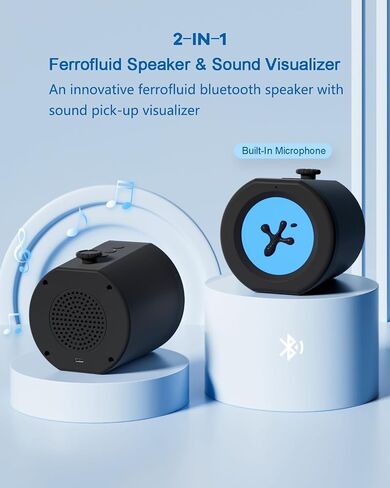 مكبر صوت رقص Ferrofluid Bluetooth ، مصور صوت Ferro Fluid مع شاشة Ferrofluid سائلة مغناطيسية ملونة ، مع إيقاع الموسيقى ، ديكور الصوت ، هدايا Desk Desk Toy For Teens in Kuwait